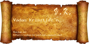 Vadas Krisztián névjegykártya